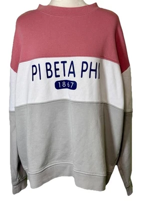 Pi Beta Phi 1867 Sorority Crew Neck Long Sleeve Campus Sweatshirt Athleisure XL - Image 1 of 4
