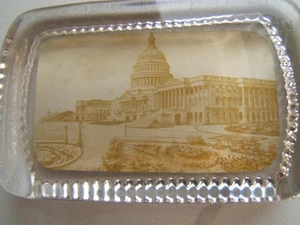 ANTIGUO PISAPAPELES DE VIDRIO THE CAPITAL WASHINGTON, D.C. por PYRO ART. CO. - Imagen 1 de 10