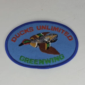 Vintage Ducks Unlimited Greenwing Embroidered Cloth Patch NEW 4.5" Wide - Picture 1 of 2