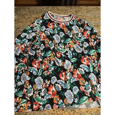 Susan Graver Colorida Floral Manga Larga Artística Pull Over Informal Trabajo Talla 2X Foto 1 de 4