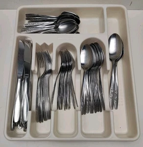 91 Teile Superior Edelstahl Besteck Radiant Rose Mid Century Modern - Bild 1 von 11