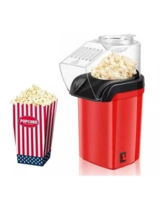 Macchina Popcorn ad Aria Calda Senza Olio, Rossa Vintage – Facile da Pulire - Picture 1 of 5