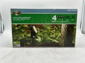 Hampton Bay 350 Lumen Black Plug-In Integrated LED Outdoor Landscape Light 4pk - Picture 1 of 7