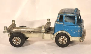 Vintage 1960's Hubley - #1490 Blue Ford C-900 Toy Log Truck - Picture 1 of 17