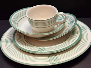 Handkerchief, Ralph Lauren, Green White Stripe, 5 Place Setting - Picture 1 of 12