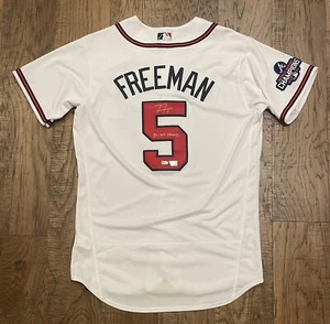 Freddie Freeman SIGNED Authentic Nike Atlanta Braves Jersey w MLB COA ~ 2021 WS - Imagen 1 de 13
