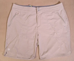 Smartwool Active Shorts Women XL Stretch Pockets Outdoor Casual Tan Khaki - Picture 1 of 7