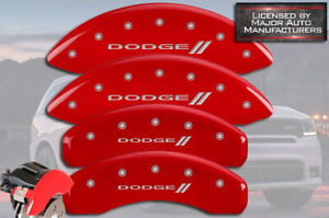 2011-2023 "Dodge //" Durango Front + Rear Red MGP Brake Disc Caliper Covers 4pc