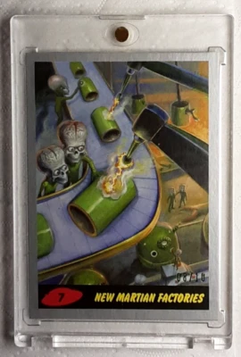 2017 Mars Attack's The Revenge Silver Parallel Card 7 NEW MARTIAN FACTORIES - Image 1 of 2