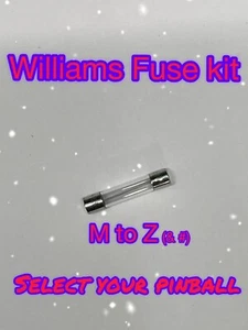 Williams Pinball Machine Fuse Kit **Select Your Pinball (M to Z and #)** - Picture 1 of 26
