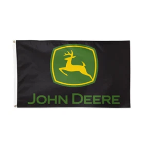 John Deere Black TM DLX Logo Flag #LP79686 - Picture 1 of 1