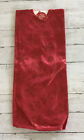 Christmas Tree Skirt 48" Round Satiny Red with  Sparkly Red Snowflakes NWT