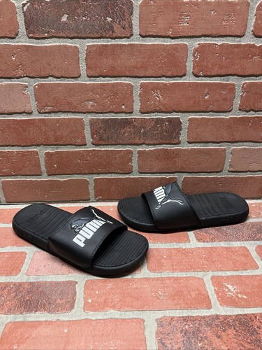 PUMA 'Cool Cat Shadow' sandali slide con logo nero bianco da uomo taglia 9