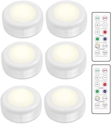 Batteria Spot LED RGB Con Telecomando, Luce Notturna a LED a 16 Colori, Luci per - Immagine 1 di 4
