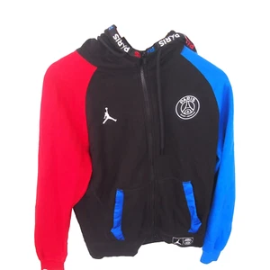 Air Jordan X PSG Paris Saint Germain zip through hoodie size M black, blue, red - Picture 1 of 9