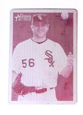 2006 Bowman MARK BUEHRLE Magenta PRINTING PLATE  1/1 White Sox