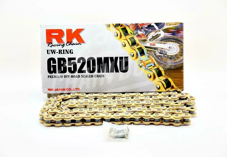 RK Chains 520 x 100 Links MXU Series Xring Sealed Gold Drive Chain - Image 1 of 1