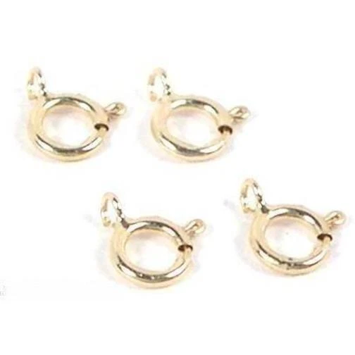 4 14K Yellow Gold Spring Ring Clasps Necklace Parts - Image 1 of 1