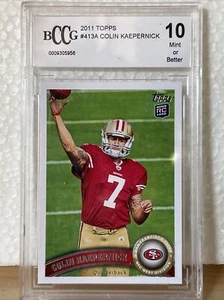 2011 Topps COLIN KAEPERNICK RC #413 San Francisco Beckett 10 Mint Gem FREE SHIPP - Picture 1 of 3