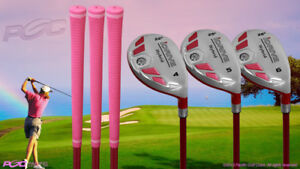 Senior Ladies iDrive Pink Golf Clubs All Hybrid #4, 5, 6 "Senior" Flex Clubs