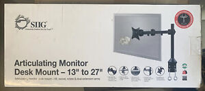 SIIG Articulating Monitor Desk Mount – 13” to 27” Bnew In Box