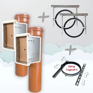 Wäscheschacht Set für KG-Rohr 250mm - 2 Wäscheabwürfe RUNDUM-SORGLOSPAKET - Bild 1 von 1