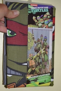 TMNT Teenage Mutant Ninja Turtles Fabric Shower Curtain 72" by 72" Licensed - Picture 1 of 2