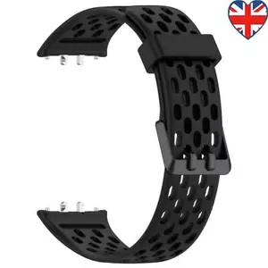 Silicone Smart Watch Strap Sports Watchband for Samsung Galaxy Fit 3 (Black) - Zdjęcie 1 z 11