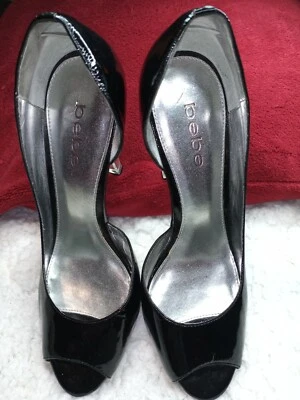 Bebe Elegantes Tacones Clásicos con Tacones Transparentes Talla 7M Foto 1 de 4