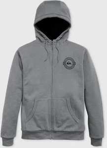 ~~NEU~HERREN QUIKSILVER Better Circle ZIP UP SHERPA SWEATSHIRT HOODIE ANTHRAZIT - Bild 1 von 1
