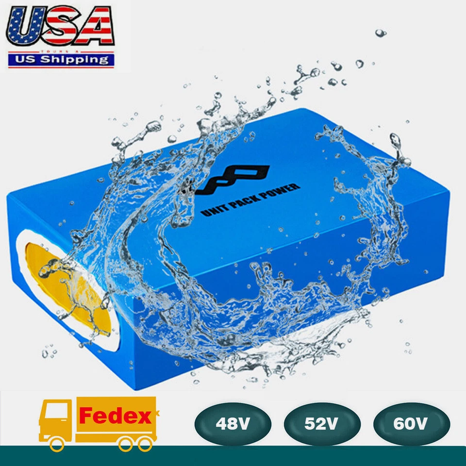 72 В 40 Ач 5000 Вт аккумулятор для электровелосипеда 48 В 52 В 60 В литиевый аккумулятор для скутера с зарядным устройством - Изображение 1 из 4