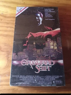 FACTORY SEALED 1987 "Graveyard Shift" VHS Rare Cult Horror Film Vampires HTF OOP - Image 1 of 4