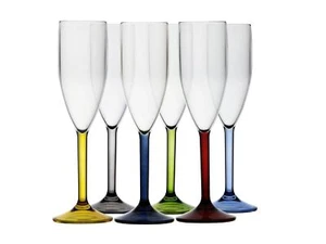 Marine Business Party Champagne Glass Colors Base (Set of 6) - 16703 FO4080 - Picture 1 of 1