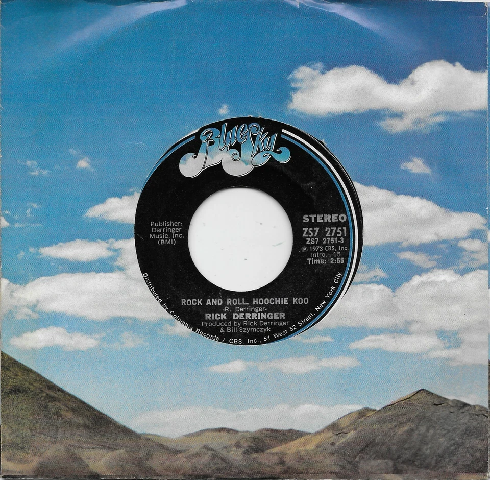 RICK DERRINGER  Rock & Roll Hoochie Koo / Time Warp 45 Foto 1 de 1
