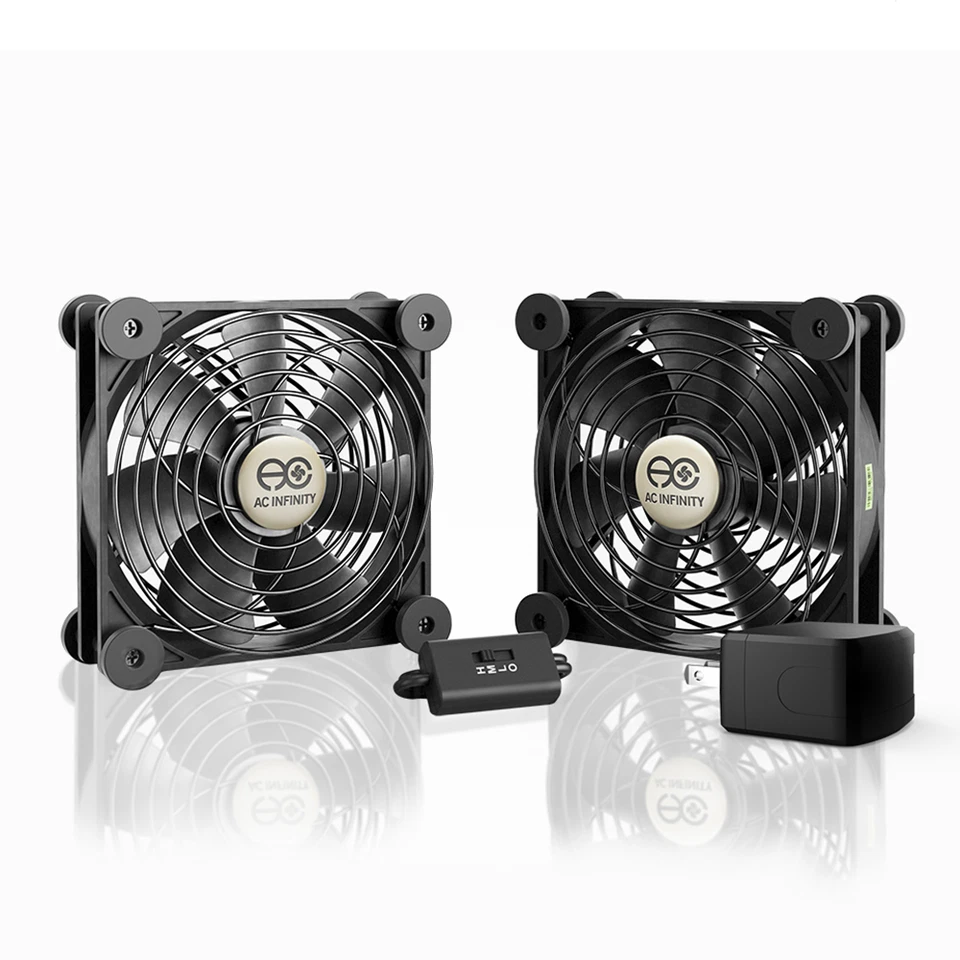 MULTIFAN S7-P, Quiet Dual 120mm AC-Powered Cooling Fan for Receiver DVR Cabinets - Image 1 of 4