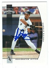 Autographed HAROLD BAINES 2005 Donruss Team Heroes Chicago White Sox Card #80