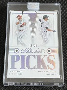2022 Panini Flawless MIKE TROUT NOLAN ARENADO FLAWLESS PICKS SSP 18/20! SEALED! - Picture 1 of 2