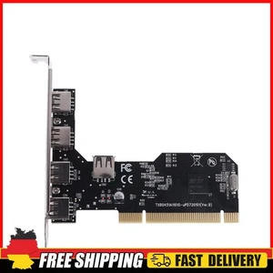5 Ports USB 2.0 PCI Hub Controller Erweiterungskarte NEC720101 Chipsatz für Desk - Bild 1 von 11