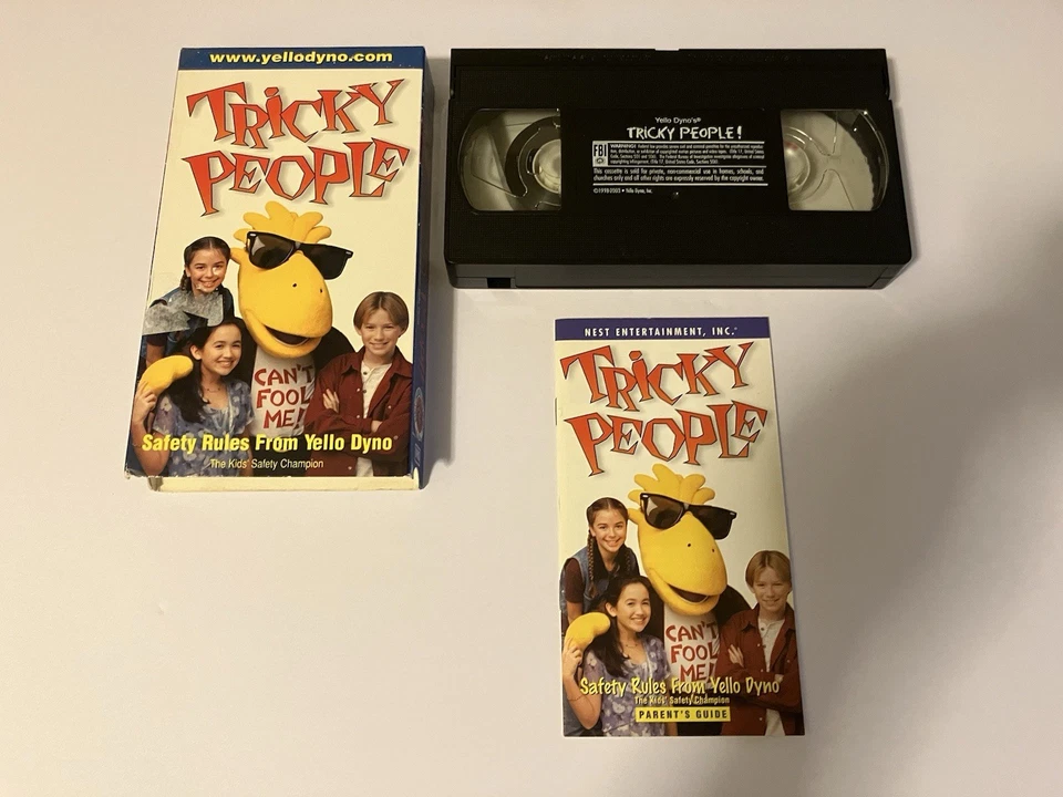 TRICKY PEOPLE VHS 1998 SAFETY RULES YELLOW DYNO KIDS CHAMPION REGINALD CHARMING - Image 1 of 4