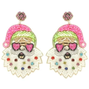 Ohrringe Weihnachten Weihnachtsmann mit Herz Brille - Bild 1 von 2