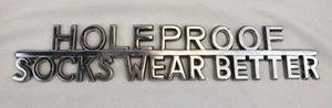 Rare Vintage Holeproof Socks Shoes Metal Sign Advertising Old Store Display - Picture 1 of 14