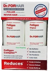 Dr. FORHAIR Folligen Original Shampoo, 2 Pack 25.36 fl oz (750ml x 2) - Picture 1 of 6