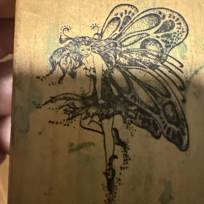 1988 PXS Fairy Fantasy Magic Rubber Stamp Wood Mounted E-742 - Image 1 of 4