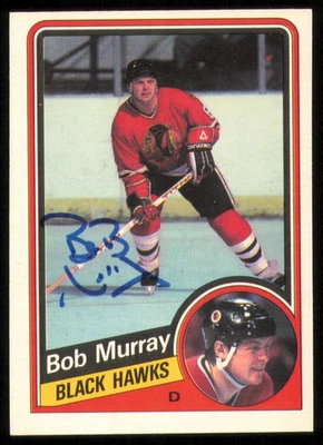 Bob Murray Autographed Signed 1984-85 O-Pee-Chee Card 41 Chicago Blackhawks - Image 1 of 2