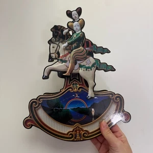 Raro Koji Murai Carrusel Estatua Payaso Caballo Minueto (Mozart) Caja de Música de Japón - Imagen 1 de 9