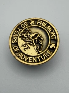 BSA Philmont goldfarben 50 Jahre Abenteuer Halstuch Slide QSS-74 - Bild 1 von 5