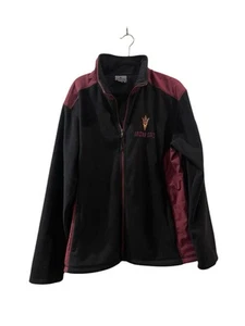 Colosseum Arizona State Sun Devils Mens Maroon Black Full Zip Jacket Size: XL - Picture 1 of 7