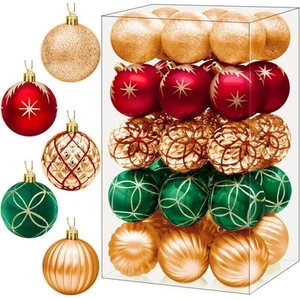 Christmas Balls Ornaments, 30 Pcs Christmas Decoration for Xmas Tree Hanging,... - Picture 1 of 7