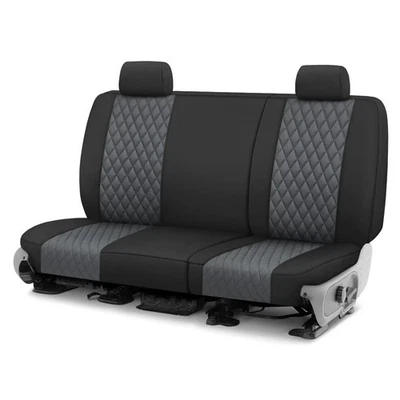 For Lexus IS200t 16-17 Seat Cover Neoprene Diamond Quilted 2nd Row Black & - Image 1 of 2