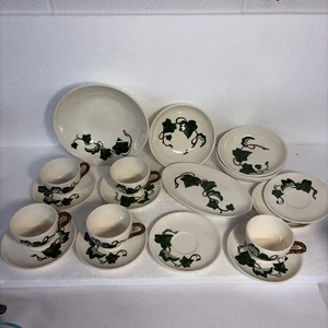 Metlox Poppytrail California Ivy Lot  Coffee Mugs Saucers Bowl Plate 18 Pieces - Picture 1 of 10